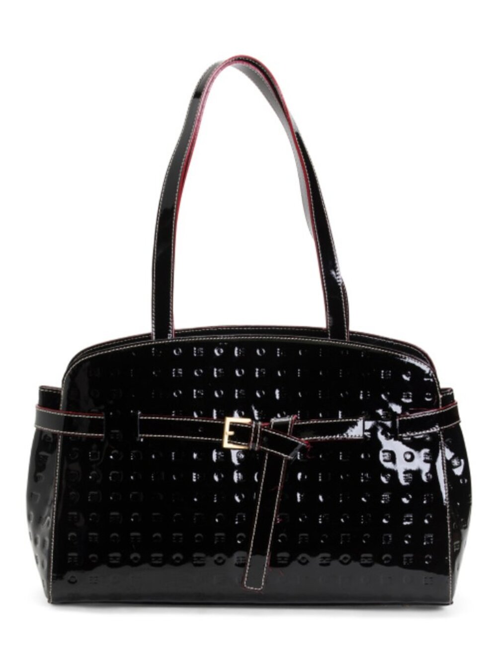 ARCADIA Made In Italy Patent Leather Belt Satchel